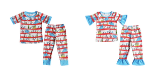 toddler girl clothes cartoon matching pajamas clothing set