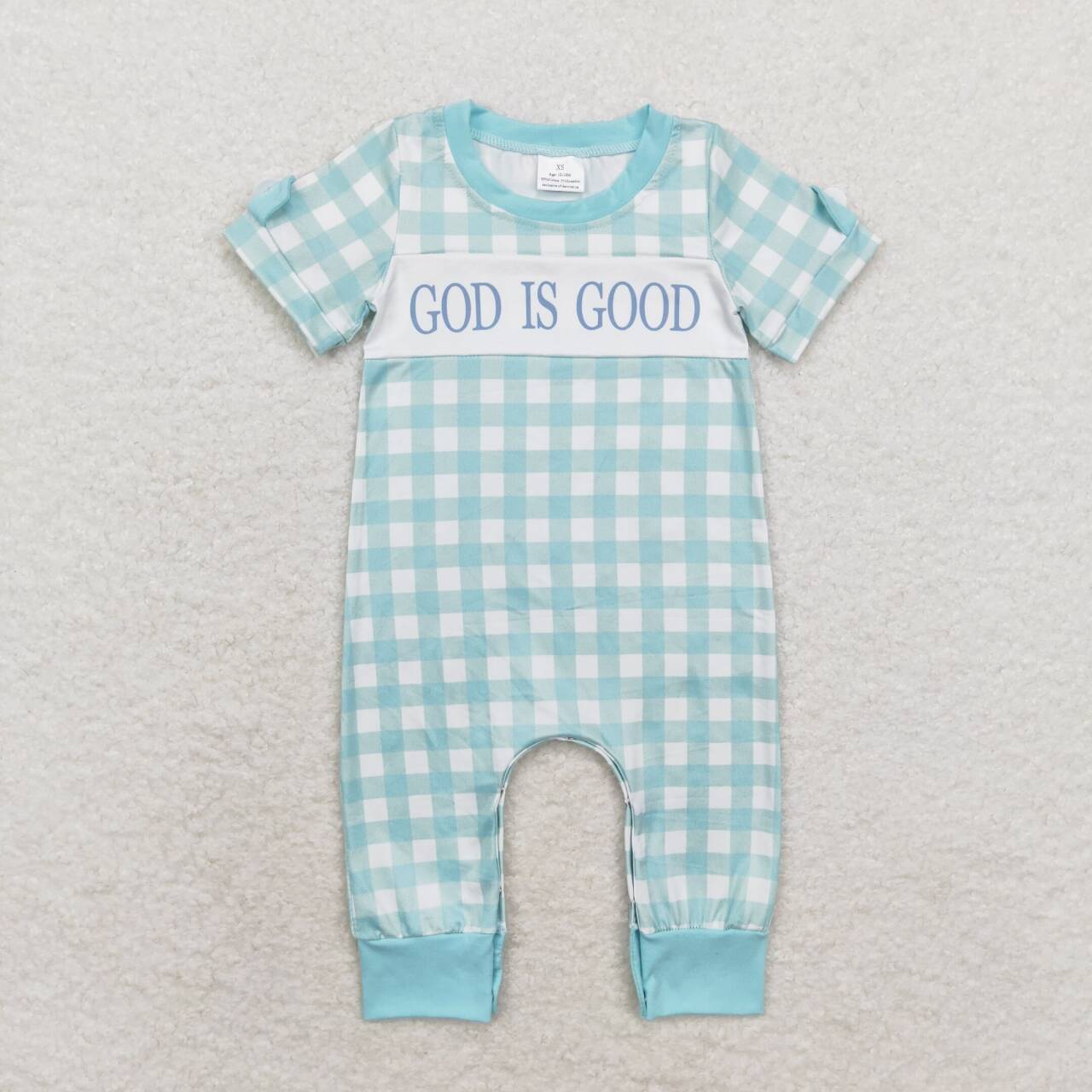 SR1939 RTS baby boy clothes god is good boy summer romper