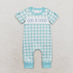 SR1939 RTS baby boy clothes god is good boy summer romper