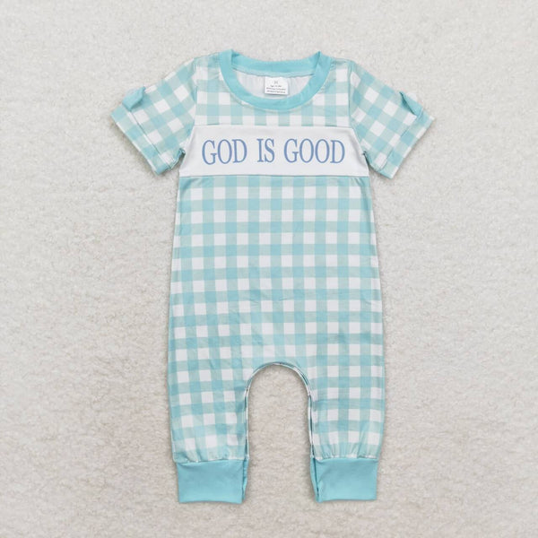 SR1939 RTS baby boy clothes god is good boy summer romper