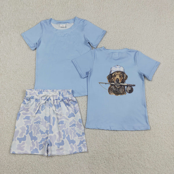 RTS BSSO2015 kids boy clothes fishing toddler boy summer outfit summer shorts set
