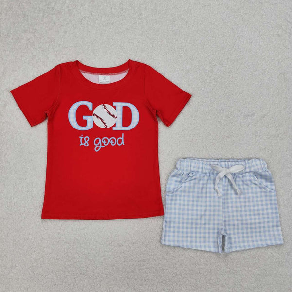 BSSO1248 RTS baby boy clothes baseball toddler boy summer outfit-embroidery