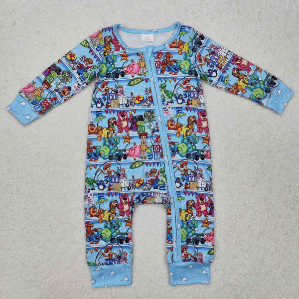 LR2163 RTS baby boy clothes cartoon boy winter romper zip romper