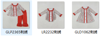 RTS kids matching clothing embroidered santa print clothing girl christmas winter clothing-2025.9.8
