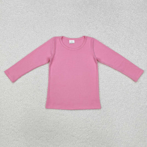 GT0781 RTS toddler girl clothes pink cotton girl winter top shirt