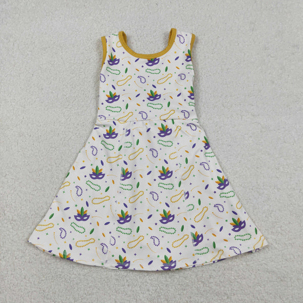 GSD2951 RTS toddler clothes mardi gras  girl yoga summer dress