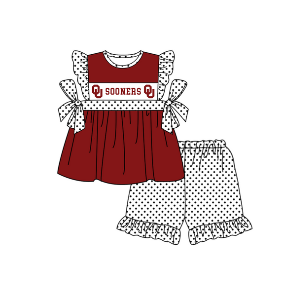 Produce order MOQ:5pcs each design  kids state summer clothing set matching clothes 914