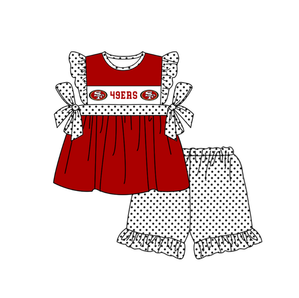 Produce order MOQ:5pcs each design  kids state summer clothing set matching clothes 904