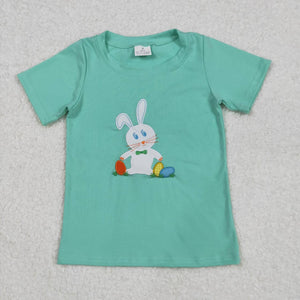 BT1132 RTS boy clothes bunny boy easter summer top Tshirt