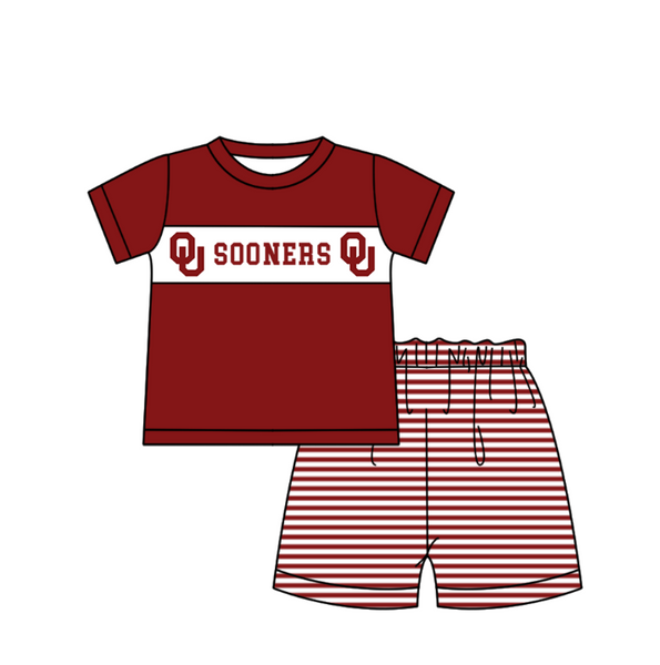 Produce order MOQ:5pcs each design  kids state summer clothing set matching clothes 914