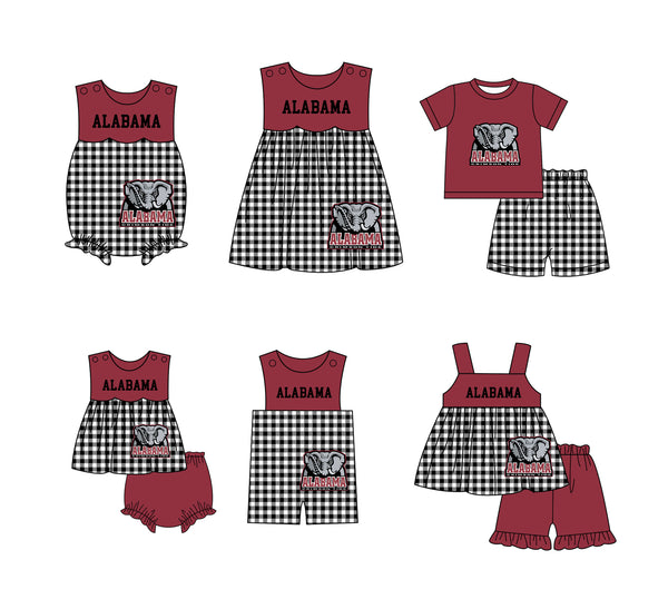 Produce order MOQ:5pcs each design  kids state summer clothing set matching clothes A109