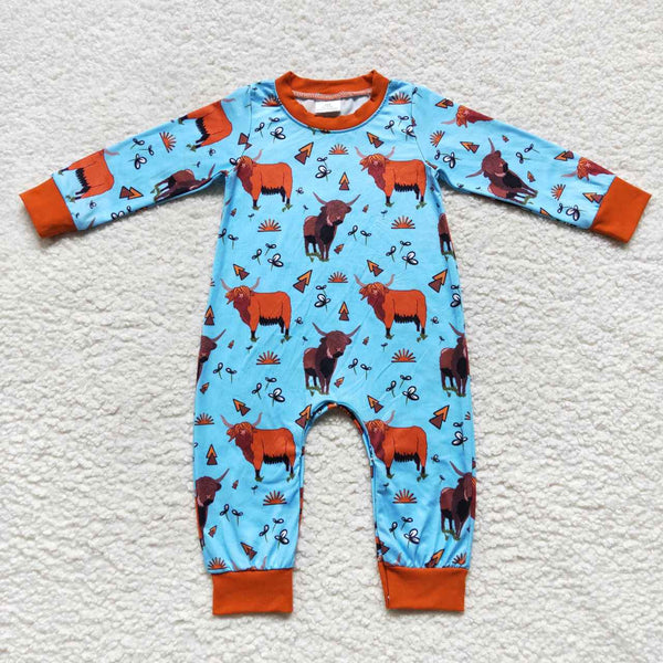 LR0635 baby boy clothes cow boy winter romper