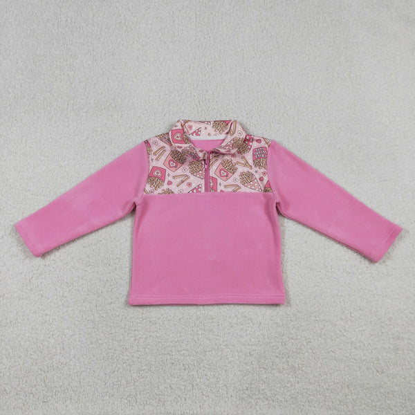 RTS GT1504 kids girl clothes fries girl Valentine's Day top winter velvet shirt