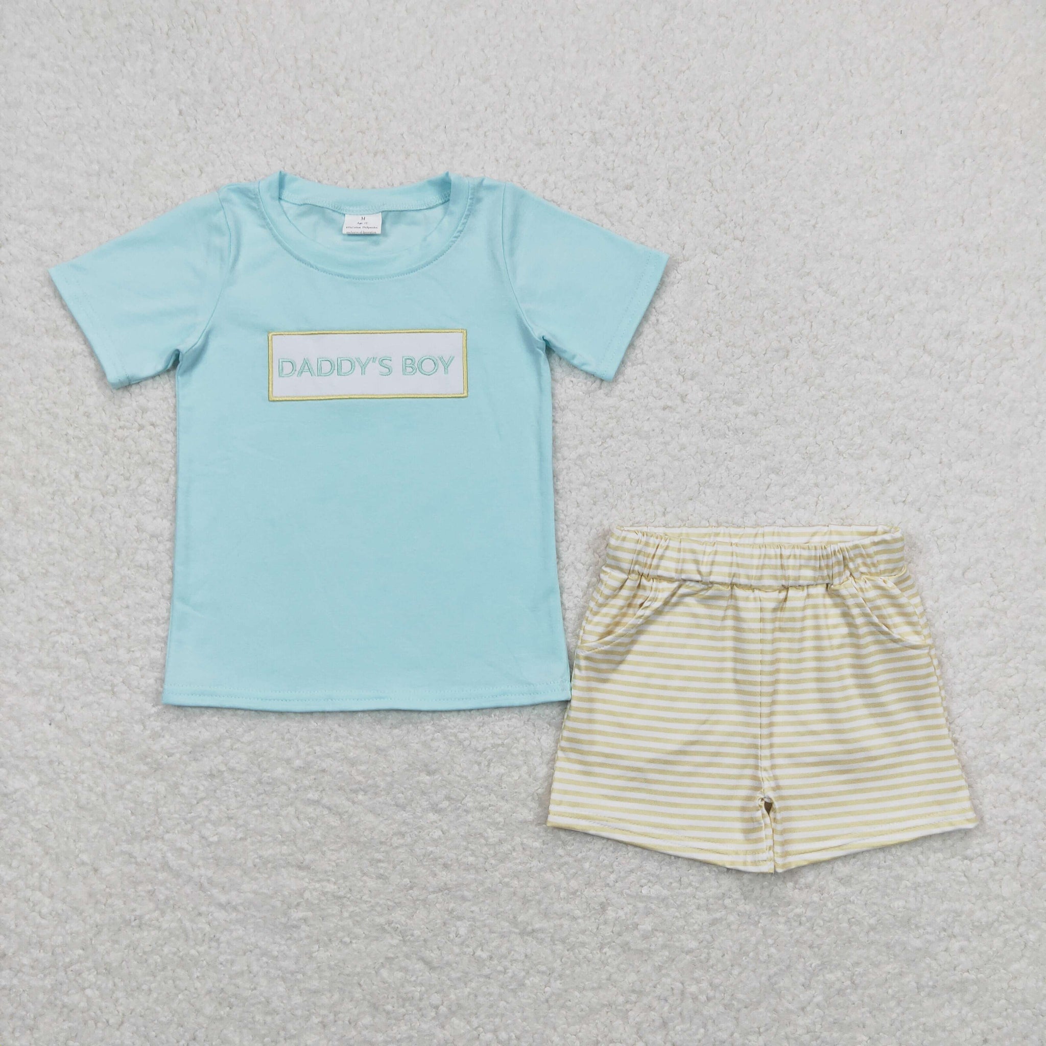 BSSO0522 baby boy clothes embroidery daddy?¡¥s boy summer outfits father's day clothes