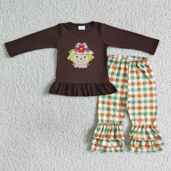 GLP0058 girl brown emboridery set