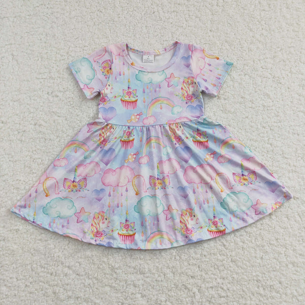 GSD0166 baby girl clothes unicorn summer dress-promotion 6.1 $5.5