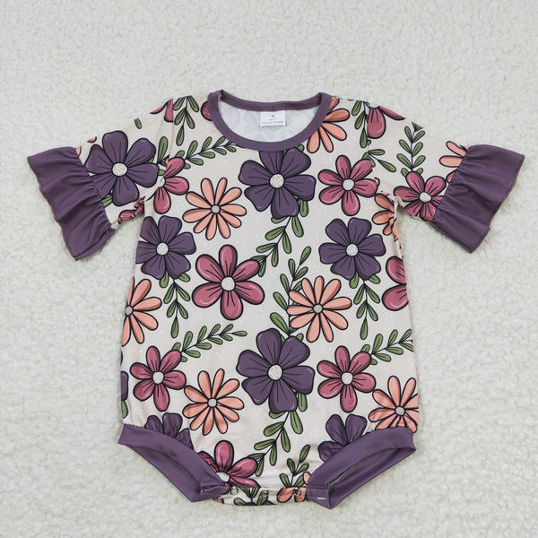 SR0168 baby clothes purple floral summer bubble-promotion 2025.4.26 $5.5