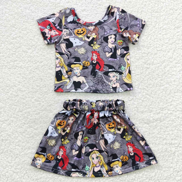 GSD0424 toddler girl clothes princess girl summer skirt set