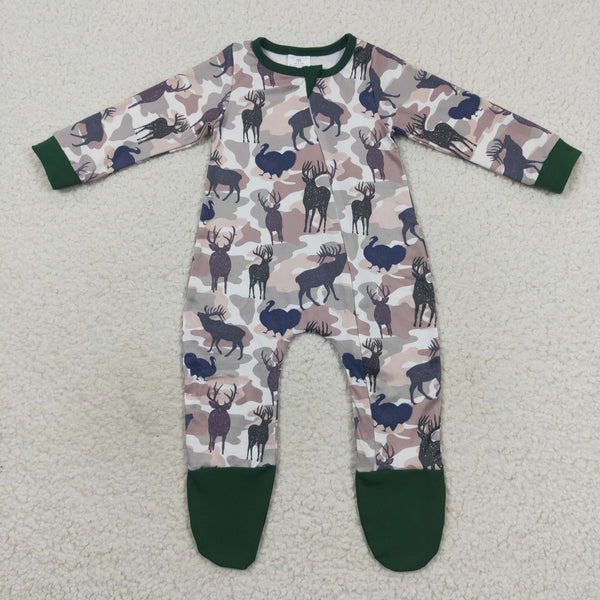 LR0519 baby boy clothes deer boy winter romper