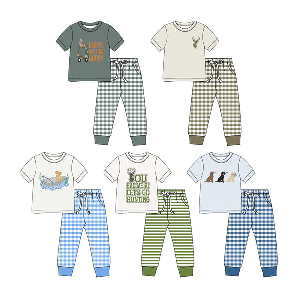 MOQ:5 pcs pre-order Each Style Hunting Plaid Kids Matching Clothes-2026.8.28