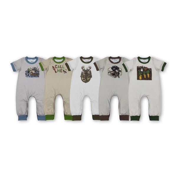 RTS kids matching clothing hunting print clothing baby boy summer romper-2026.2.5