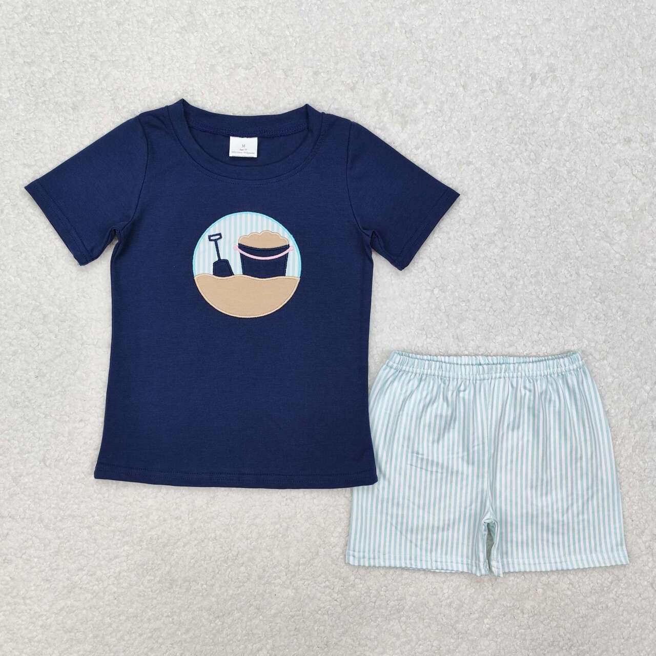 BSSO1193 RTS Boy clothes sandy beach toddler boy summer outfit shorts set