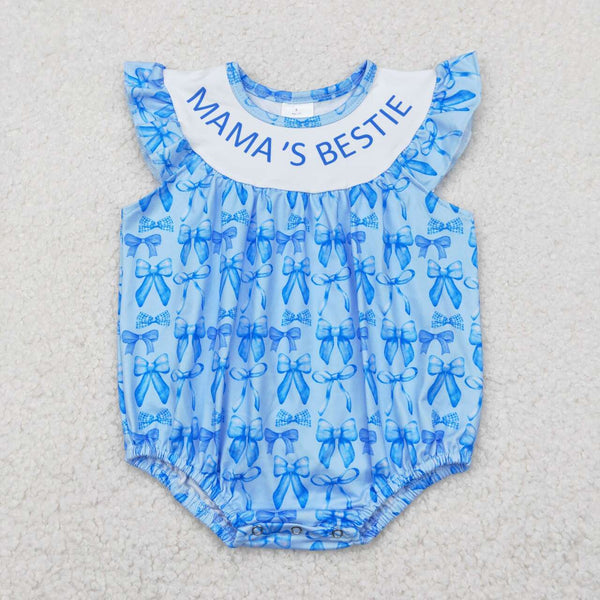 SR3039 RTS baby girl clothes mamas bestie girl summer bubble mother's day clothes