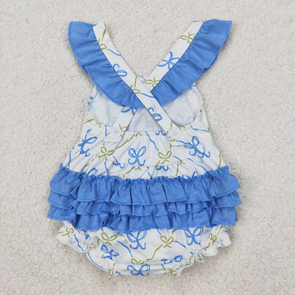 SR2720 RTS baby summer clothes floral girl summer bubble
