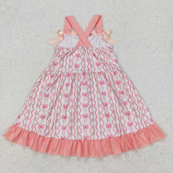 GSD1950 RTS girl clothes girl bow dress toddler summer clothes