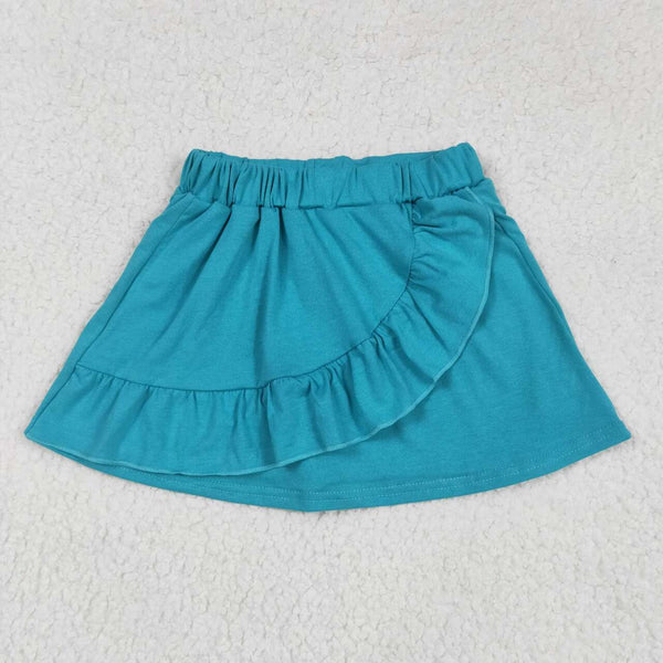 GLK0060 RTS girls clothes cotton Summer Bottom blue girl shorts skirt