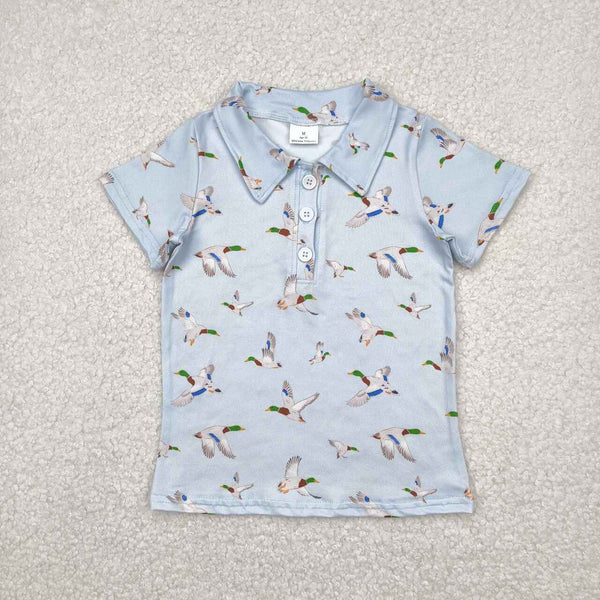 BT1210 RTS boy clothes mallard hunting boy summer top tshirt