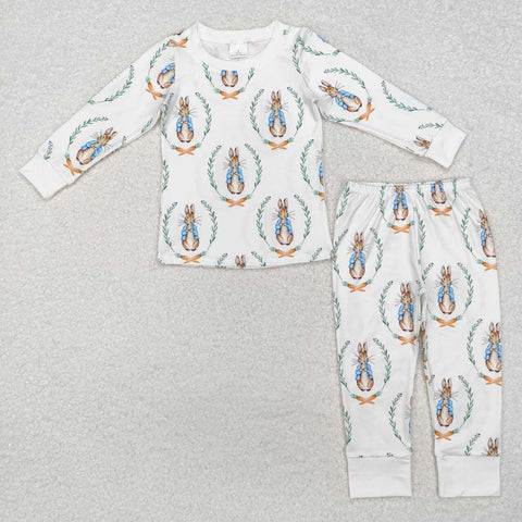 BLP1029 RTS toddler boy clothes rabbit boy easter pajamas set