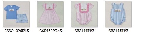 RTS kids summer matching clothes easter bunny embroidery girl spring clothes