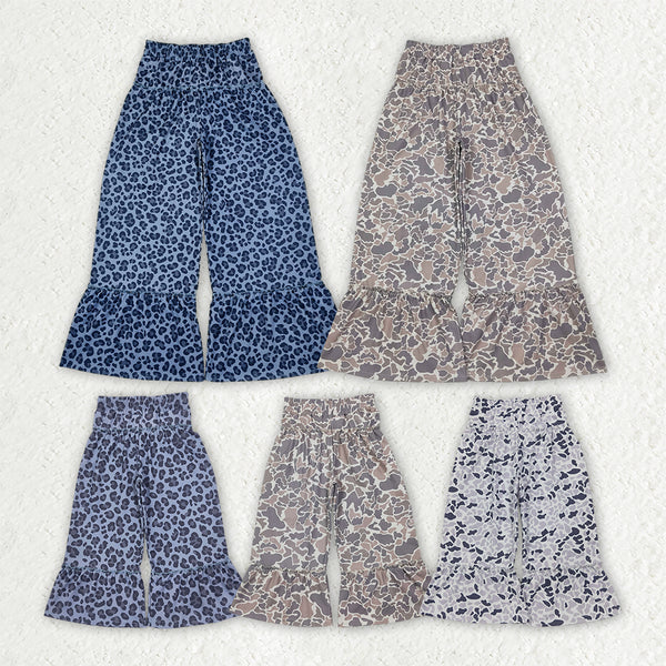 RTS Matching clothing Mommy And Me leopard print ruffle flare pants-2026.10.14