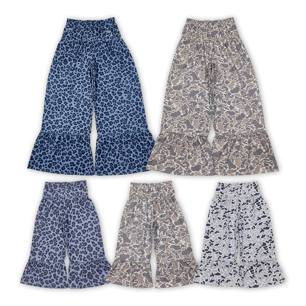 RTS Matching clothing Mommy And Me leopard print ruffle flare pants-2026.10.14