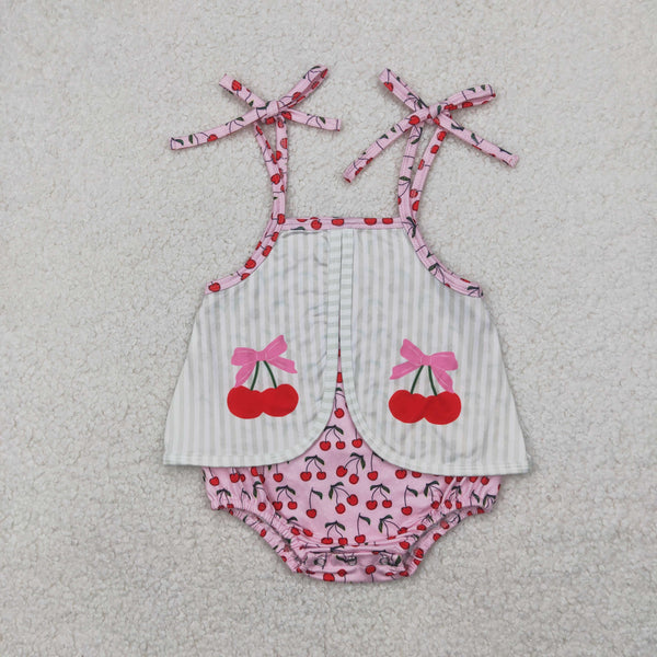 SR2279 RTS baby girl clothes cherry girl summer bubble