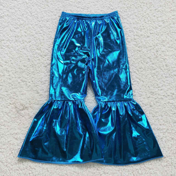 P0252 toddler girl bell bottom blue girl bell pant girl flare pant