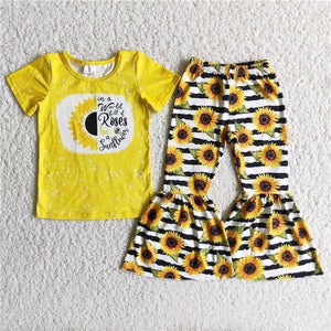 C12-12 baby girl clothes sunflower yellow spring fall outfits-promotion 2024.7.27 $2.99