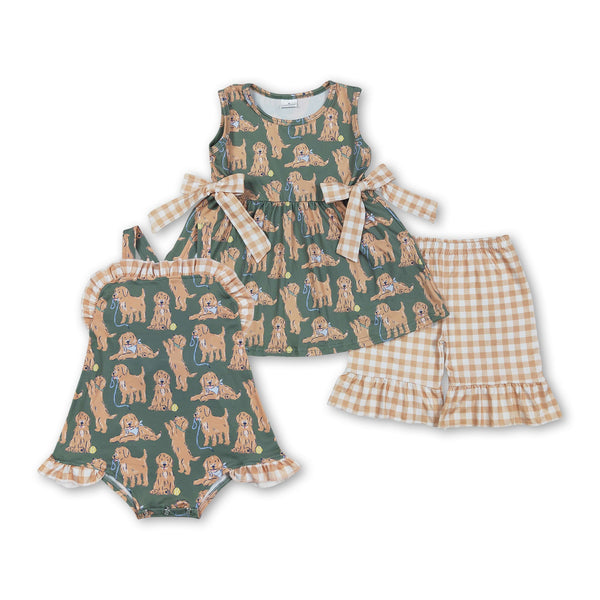 RTS kids matching clothing dog print clothing summer clothing