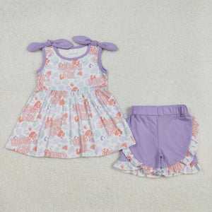 GSSO2010 RTS girl summer outfit daddy's girl summer shorts set fathers day clothes