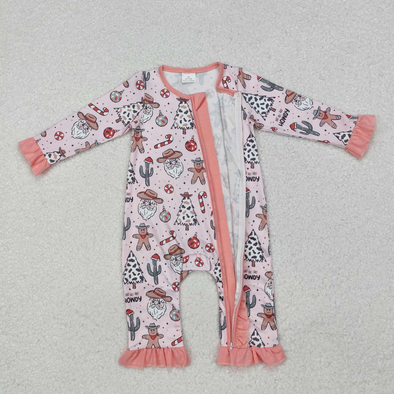 LR1675 RTS baby girl clothes santa girl christmas  winter romper