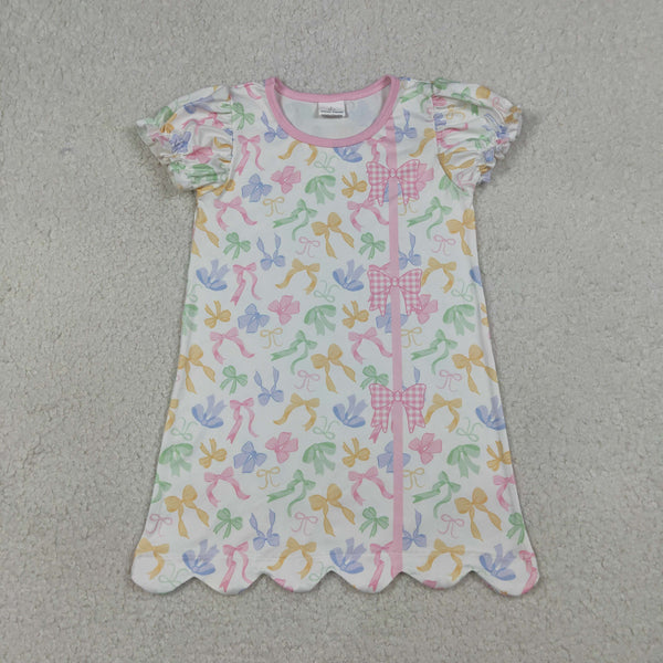 GSD3245 RTS kids girl clothes bows girl summer dress
