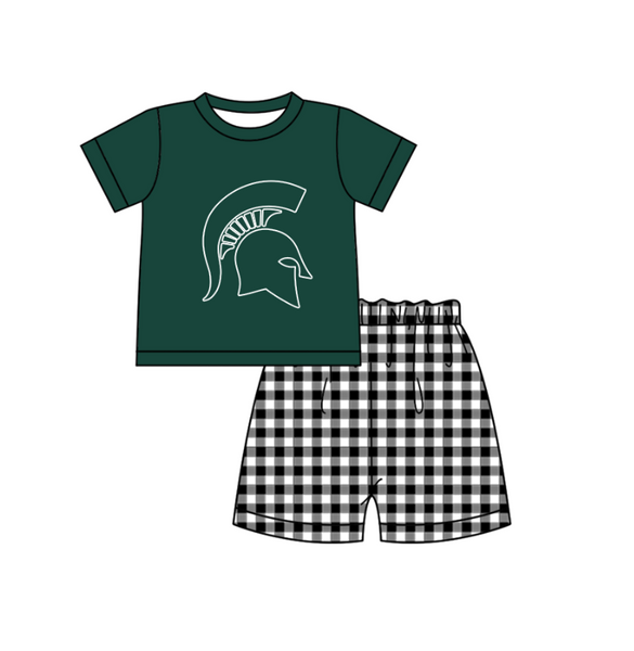 Produce order MOQ:5pcs each design  kids state summer clothing set matching clothes A104