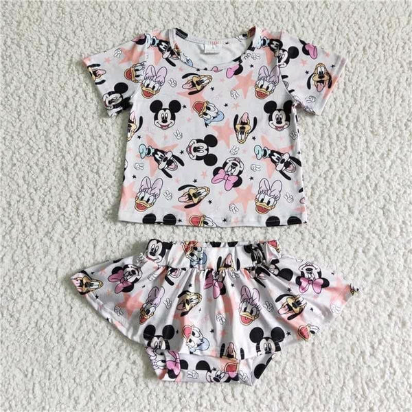 GBO0046 baby clothes cartoon summer bummies set