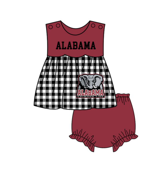 Produce order MOQ:5pcs each design  kids state summer clothing set matching clothes A109