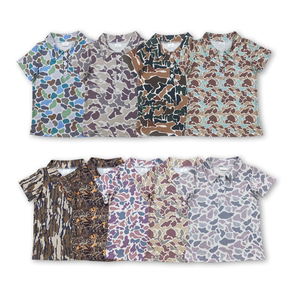 RTS boy summer clothes matching camo boy summer tshirt 3