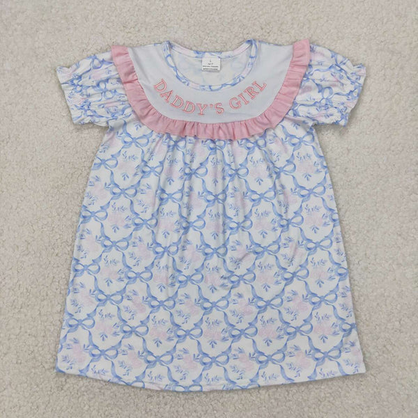 GSD2226 RTS toddler girl clothes daddy’s girl summer dress-embroidery