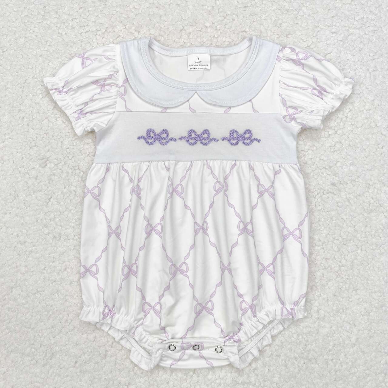 SR1968 RTS baby girl clothes embroidery bows girl summer bubble