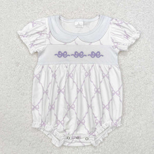 SR1968 RTS baby girl clothes embroidery bows girl summer bubble