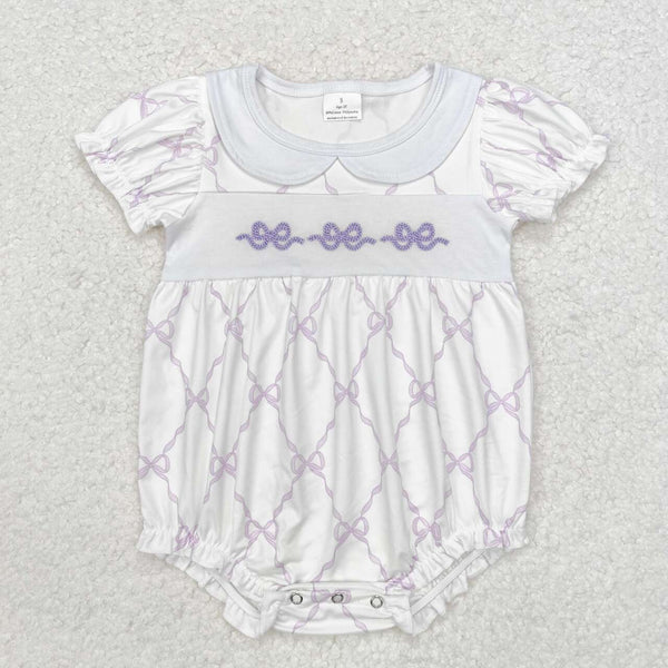 SR1968 RTS baby girl clothes embroidery bows girl summer bubble